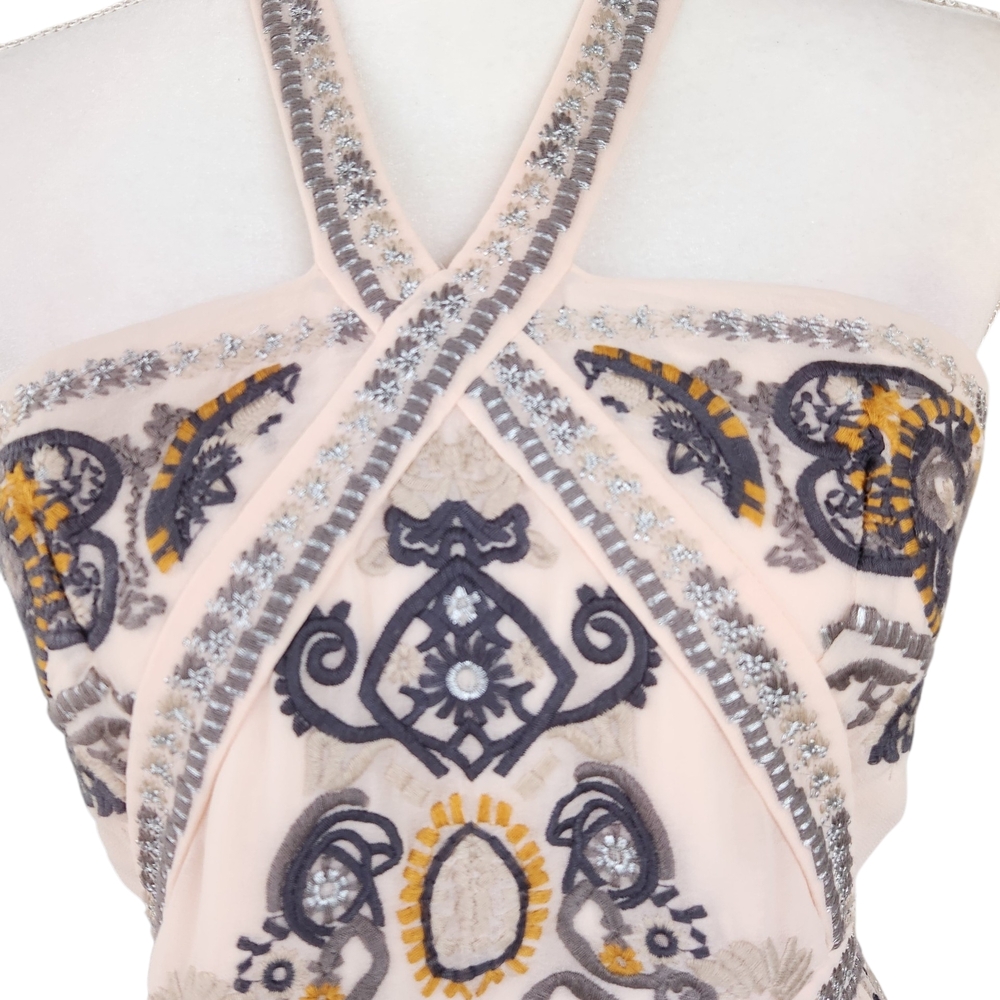 Altar'd State Embroidered Cream Maxi Dress - Picture 6 of 10